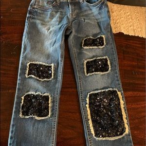 Sequin Patchwork Jeans!